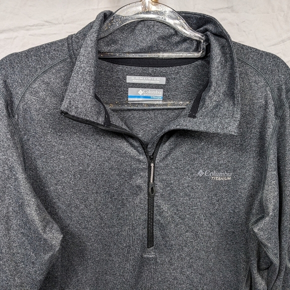 Columbia Tech Knit Quarter Zip Pullover Sz L - Picture 3 of 13